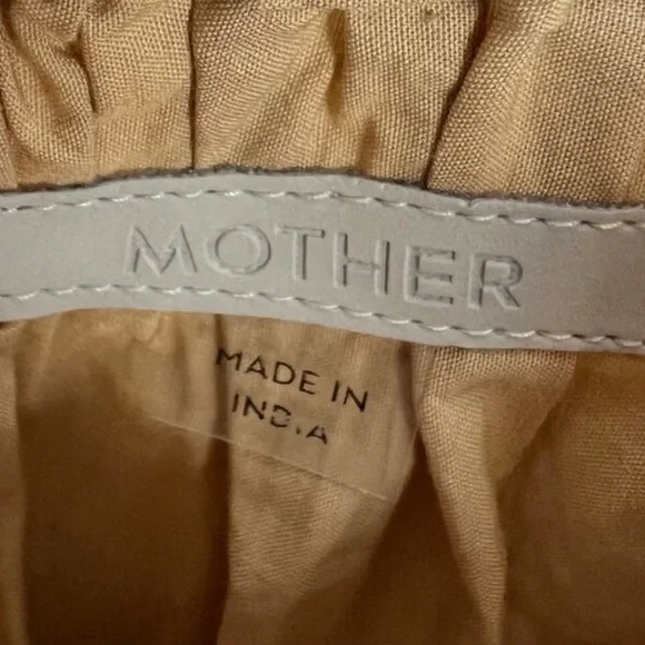 MOTHER TAN EMBROIDERED DRESS LARGE 💯 COTTON - Picture 7 of 12